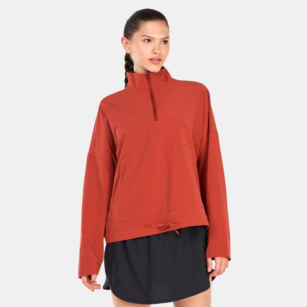 Prana Railay Quarter-Zip Pullover Terracotta Red Size XL